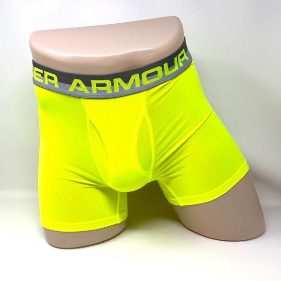 🌿Sale🌿 Under Armour 2 Pack Boys Boxerjock® Original Series Camo Gray Yellow - Picture 2 of 9